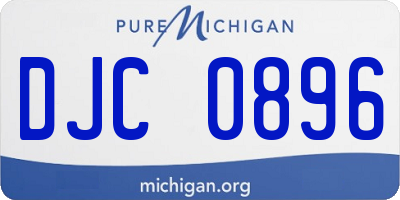 MI license plate DJC0896