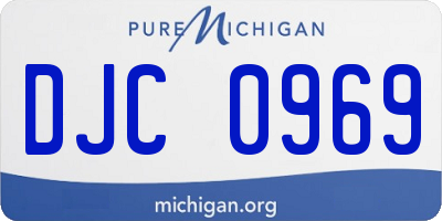 MI license plate DJC0969