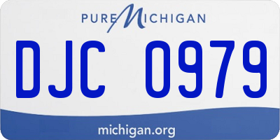 MI license plate DJC0979