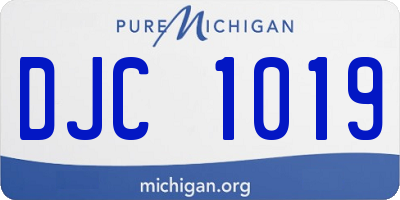 MI license plate DJC1019