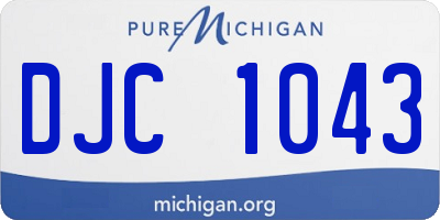 MI license plate DJC1043