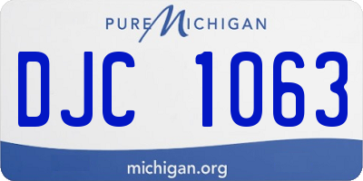 MI license plate DJC1063