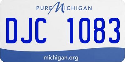 MI license plate DJC1083
