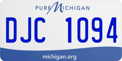MI license plate DJC1094