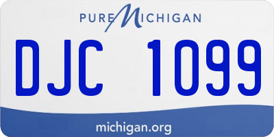 MI license plate DJC1099