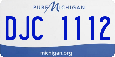 MI license plate DJC1112