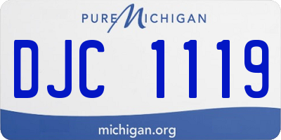 MI license plate DJC1119