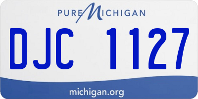 MI license plate DJC1127