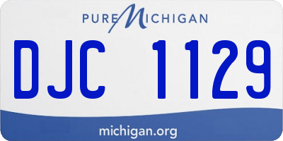 MI license plate DJC1129