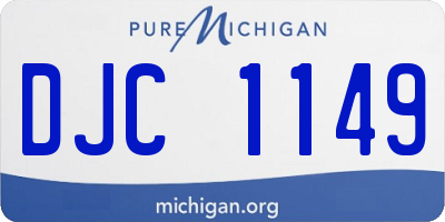 MI license plate DJC1149
