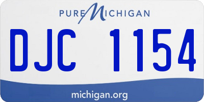 MI license plate DJC1154