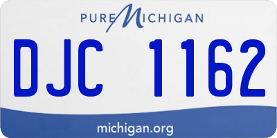 MI license plate DJC1162