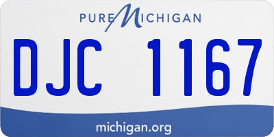MI license plate DJC1167