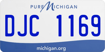 MI license plate DJC1169