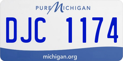 MI license plate DJC1174