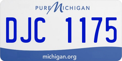 MI license plate DJC1175