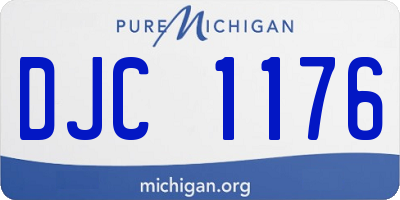 MI license plate DJC1176