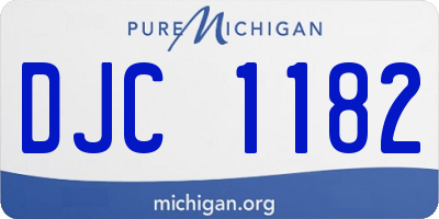 MI license plate DJC1182