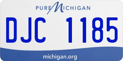 MI license plate DJC1185