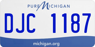 MI license plate DJC1187