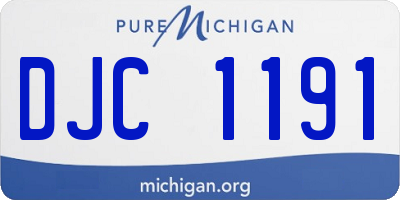 MI license plate DJC1191