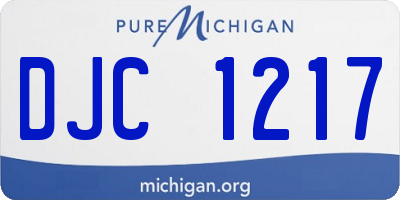 MI license plate DJC1217