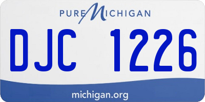 MI license plate DJC1226