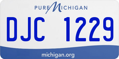 MI license plate DJC1229