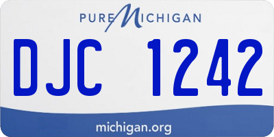 MI license plate DJC1242