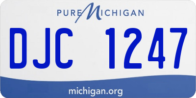 MI license plate DJC1247