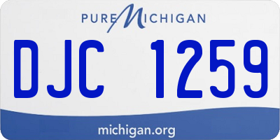 MI license plate DJC1259