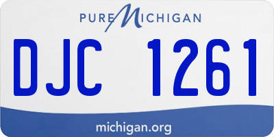 MI license plate DJC1261
