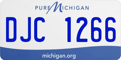 MI license plate DJC1266