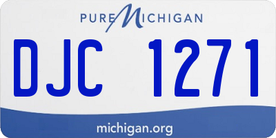 MI license plate DJC1271