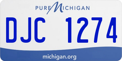 MI license plate DJC1274