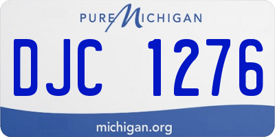 MI license plate DJC1276