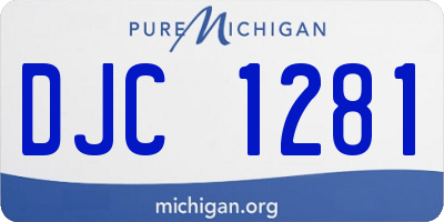 MI license plate DJC1281