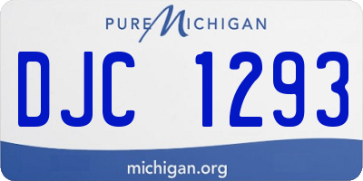 MI license plate DJC1293