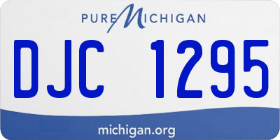 MI license plate DJC1295