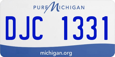 MI license plate DJC1331