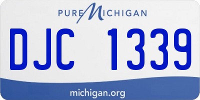 MI license plate DJC1339