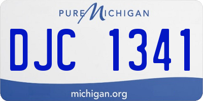 MI license plate DJC1341