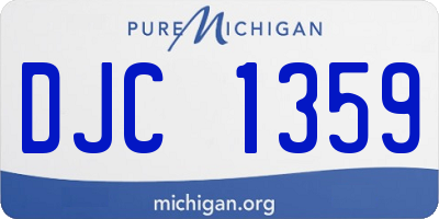 MI license plate DJC1359