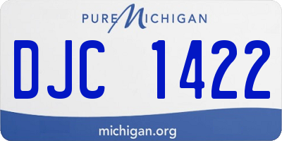 MI license plate DJC1422