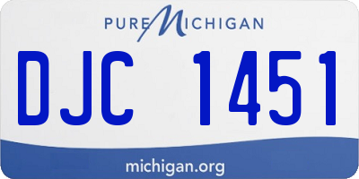 MI license plate DJC1451