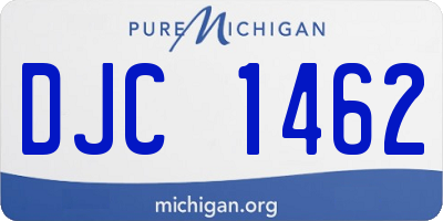 MI license plate DJC1462