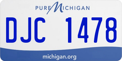 MI license plate DJC1478