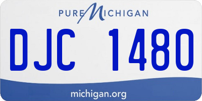 MI license plate DJC1480