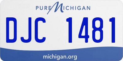 MI license plate DJC1481