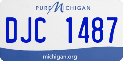 MI license plate DJC1487